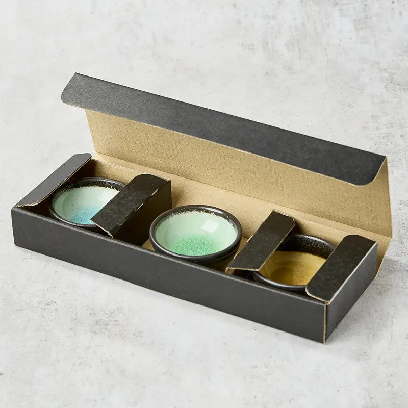 3 runde Schälchen für Sojasoße oder Amuse-bouche