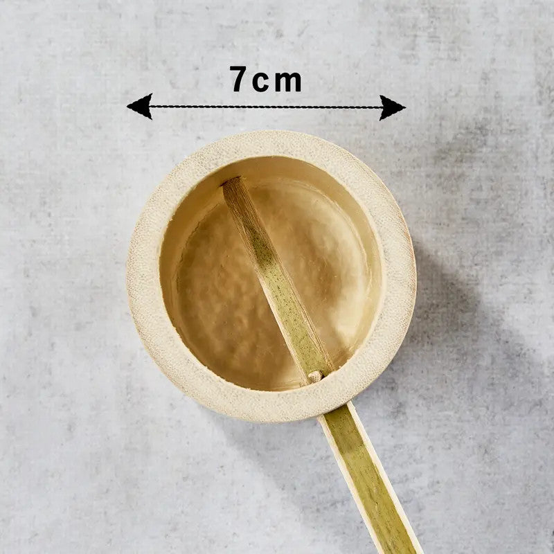 Concha de bambu (L) SASHI-TOHSHI-HISHAKU para cerimónia do chá matcha