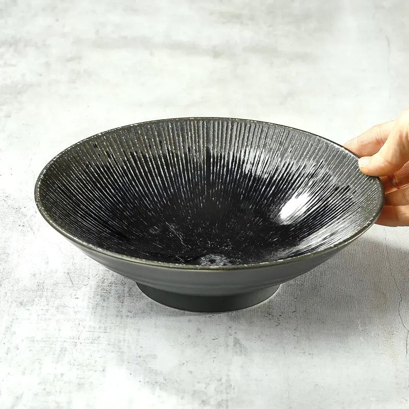 Japanese Udon/Somen Plate – Porcelain 21.4cm – Membachi