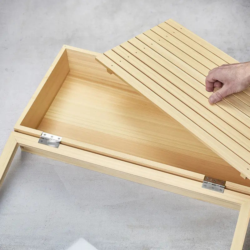 Caja Sushi Neta de madera de Hinoki con bisagras, L,600300120