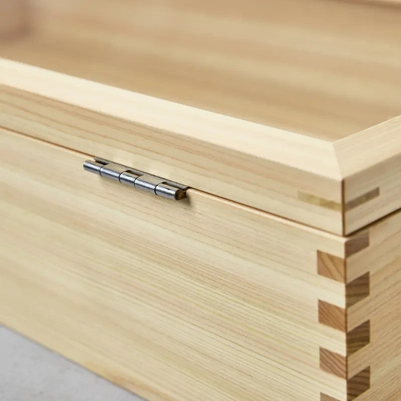 Caja Sushi Neta de madera de Hinoki con bisagras, L,600300120