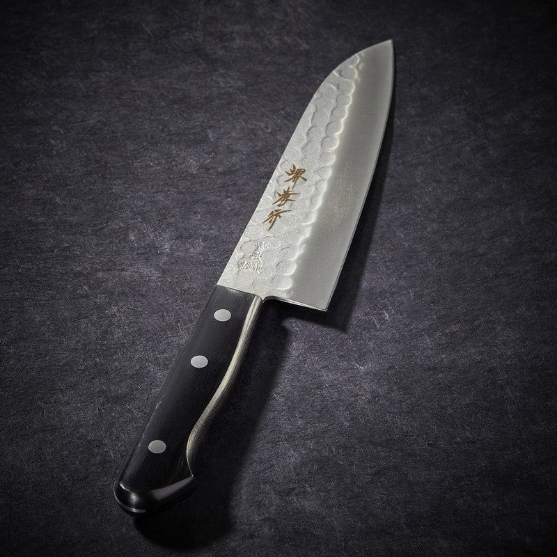Faca Santoku, lâmina martelada 165 mm