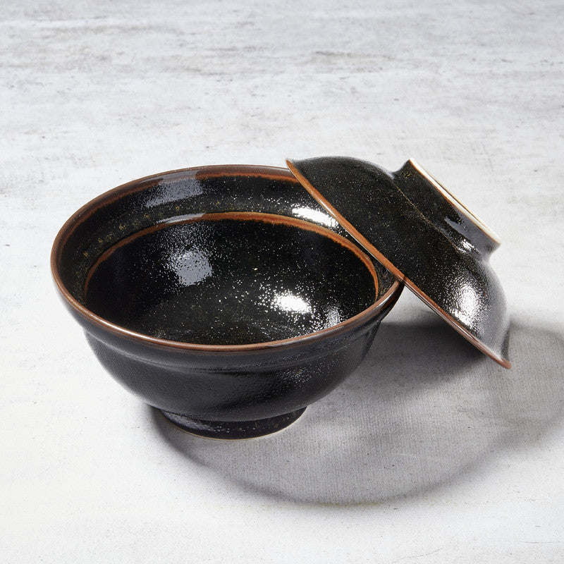 Tigela de donburi (unagi, katsu-don), design yuzu-tenmoku Louça japonesa