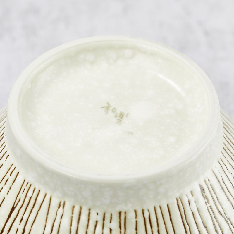 Rāmen bowl, Minoyaki porcelain, HORITOKUSASHIRO pattern