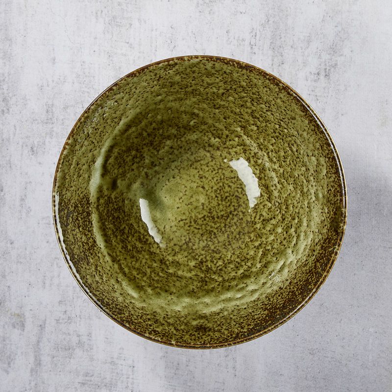 Rāmen bowl, Minoyaki porcelain, SHINRYOKU pattern