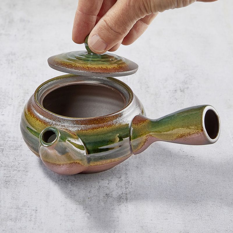 Bule de chá Banko Yaki kyusu HIRAMARUORIBE
