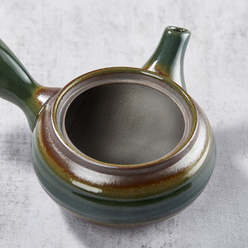 Bule de chá Banko Yaki kyusu HIRAMARUORIBE