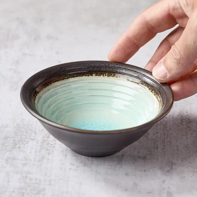 Mini-Schüssel aus Keramik und emailliertem Glas
