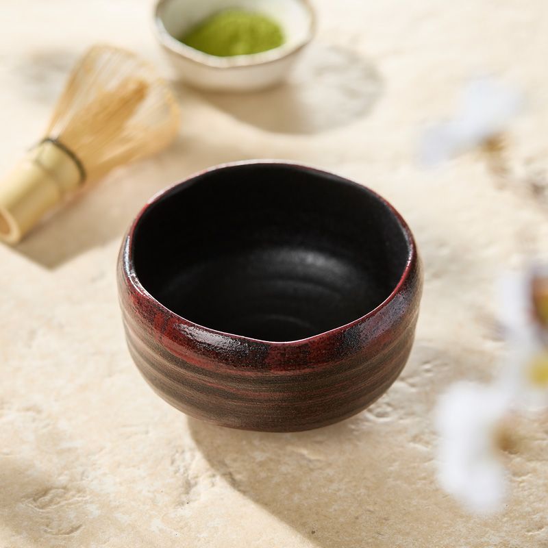 Matcha tea bowl Pattern SIKOKKU SOTOAKAHAKEME