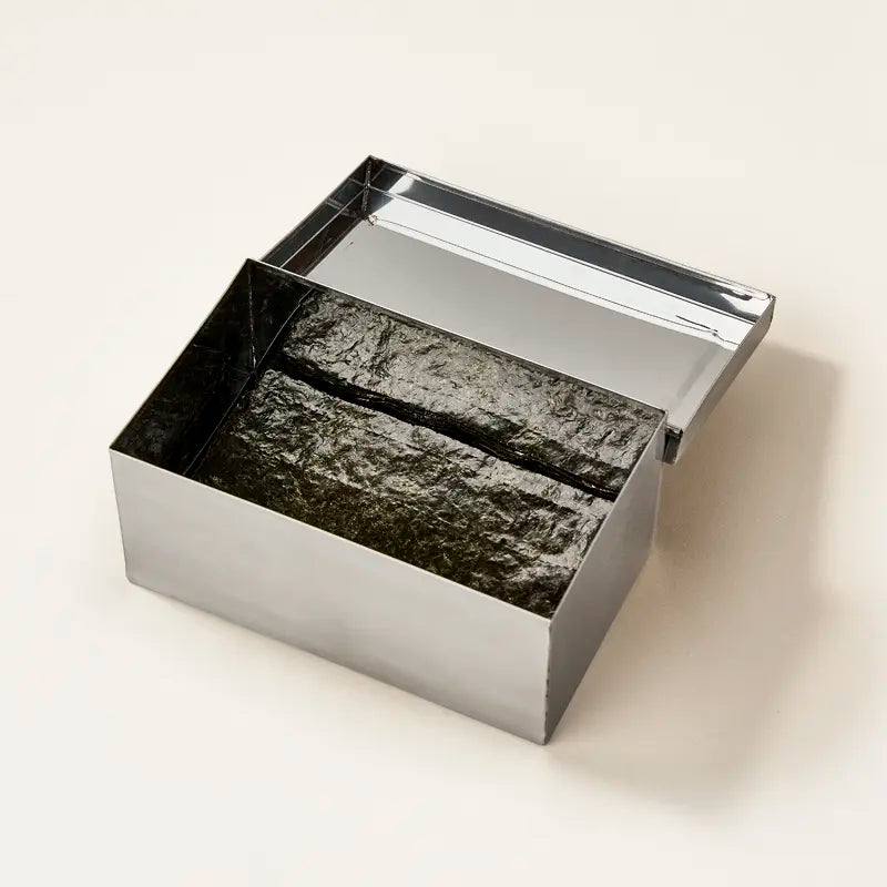 Stainless Steel Nori Sheet Storage Box with Hinges