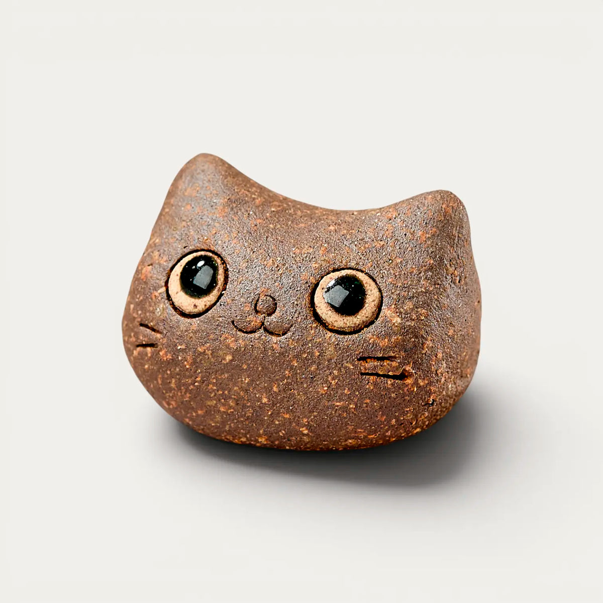 Artisanal chopstick rest, cat head