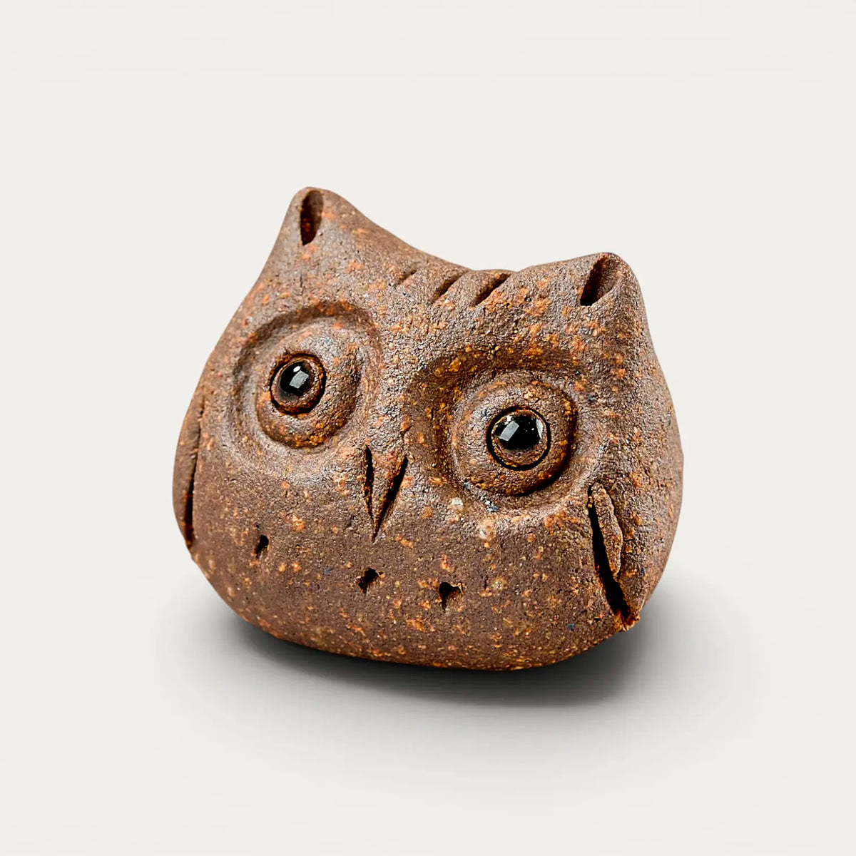 Handcrafted chopstick rest, owl head