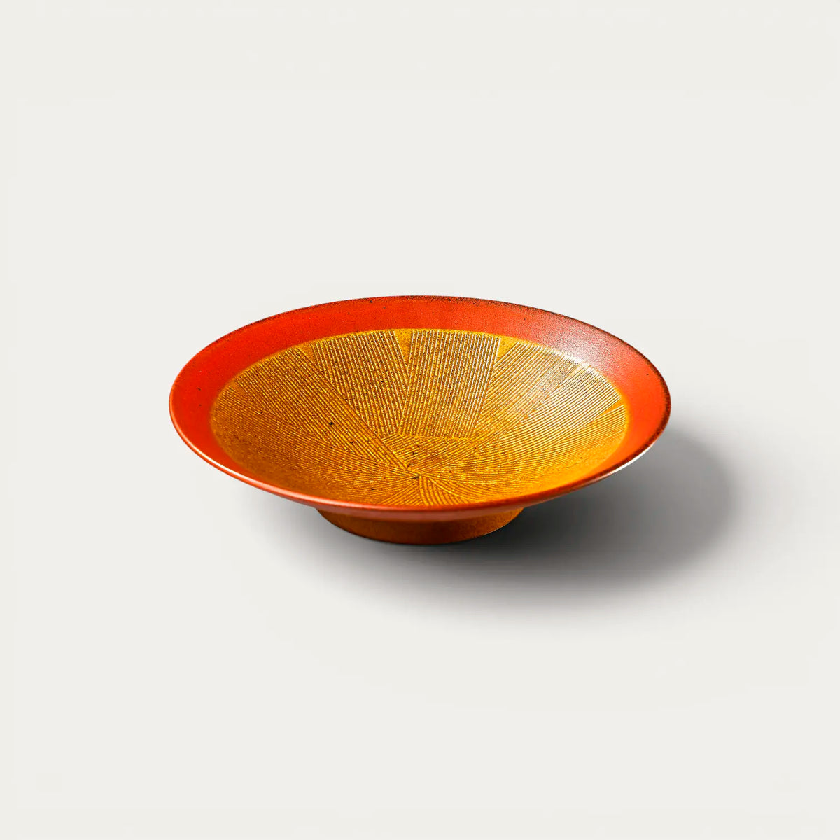 Kushime membachi kuro shumaki plate Ø 27.0 cm, depth 6.2 cm