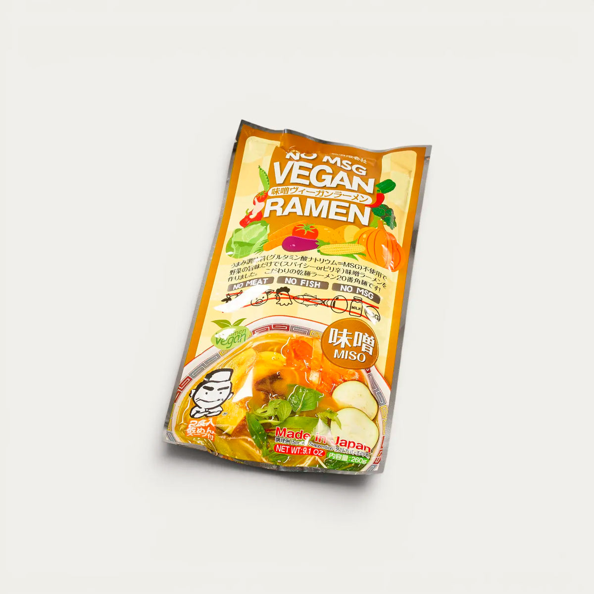 Ramen vegano con caldo de miso - 260g