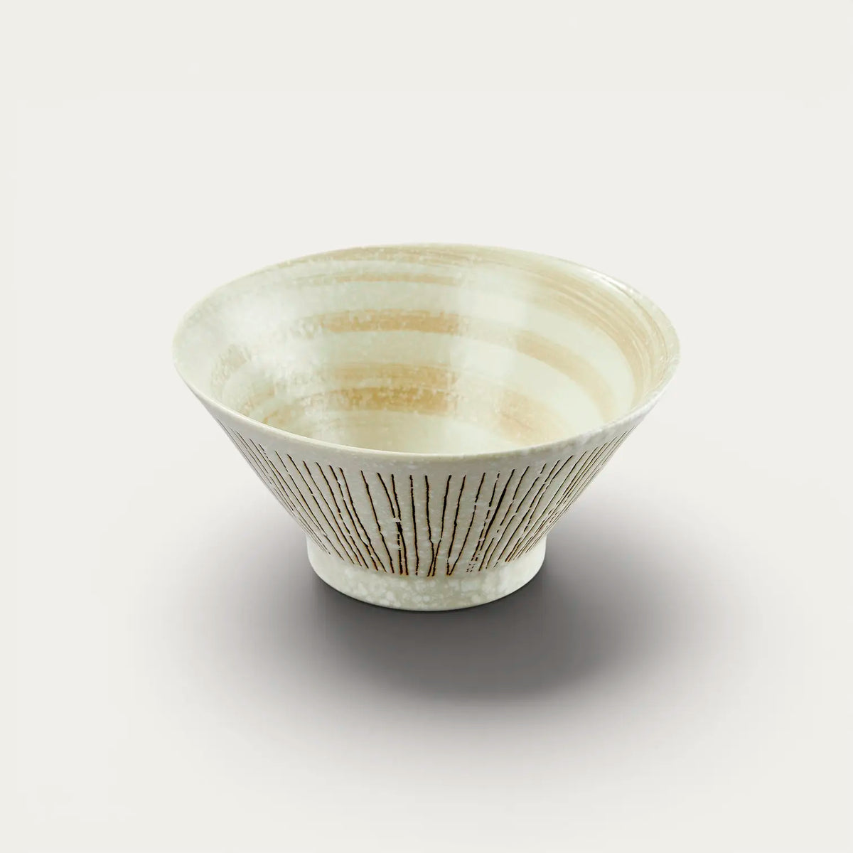 Bol à rāmen, porcelaine Minoyaki, motif HORITOKUSASHIRO