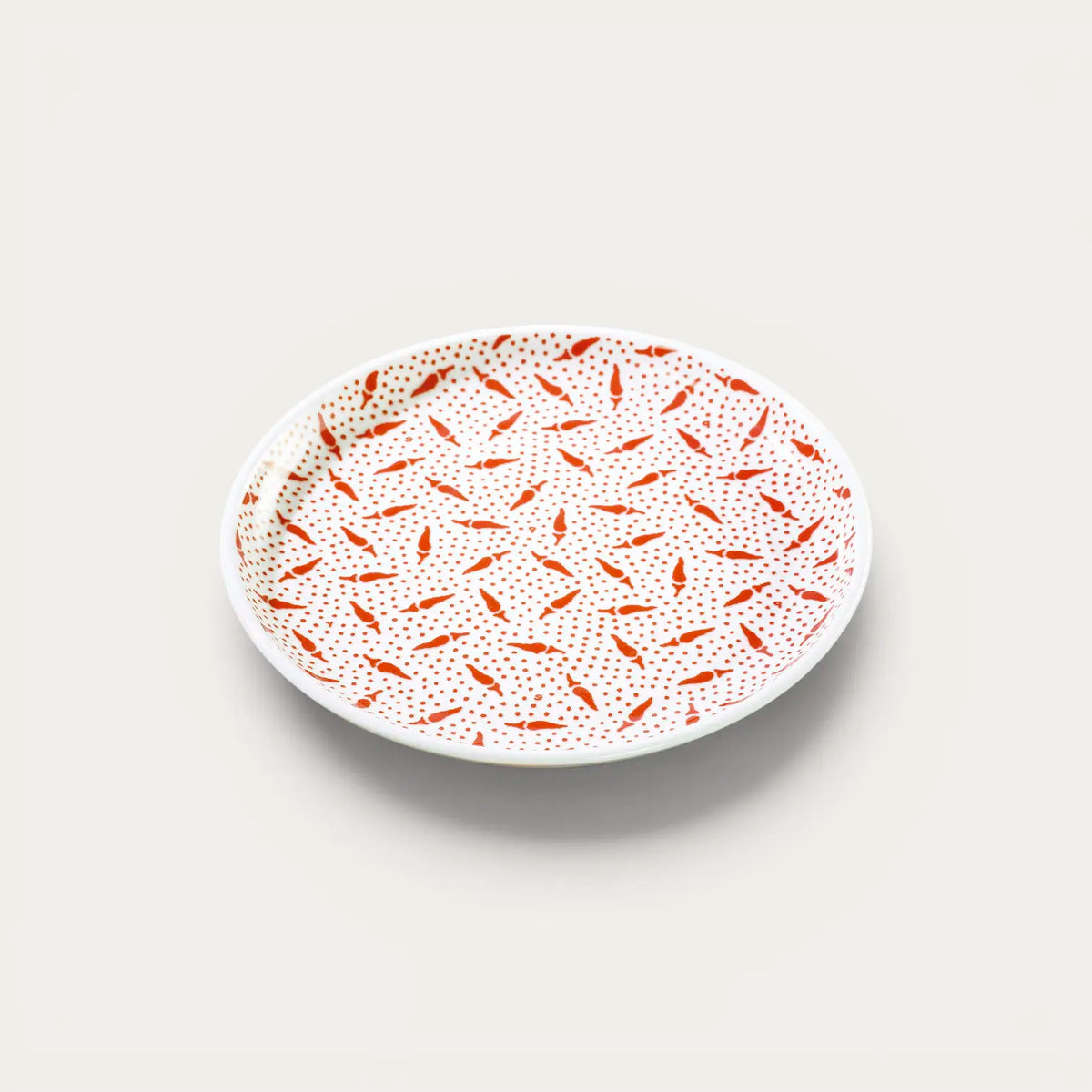 Porcelana Nikko, prato raso de 15,5 cm com decoração de cânhamo
