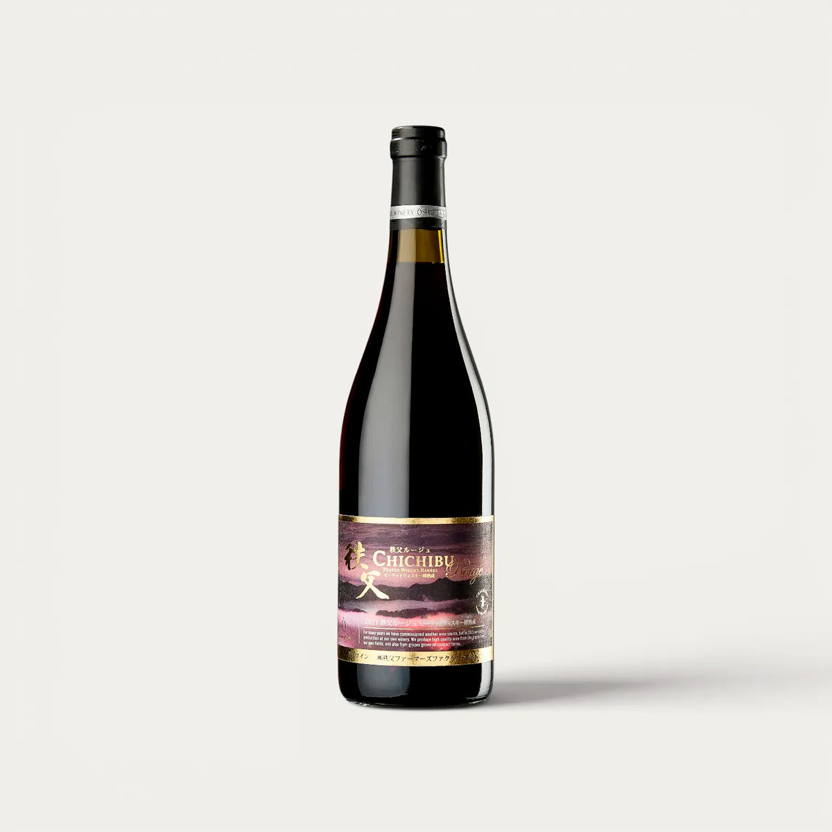 Vin Chichibu rouge 2021 vieilli en fût de whisky tourbé, 13 %, 750 ml
