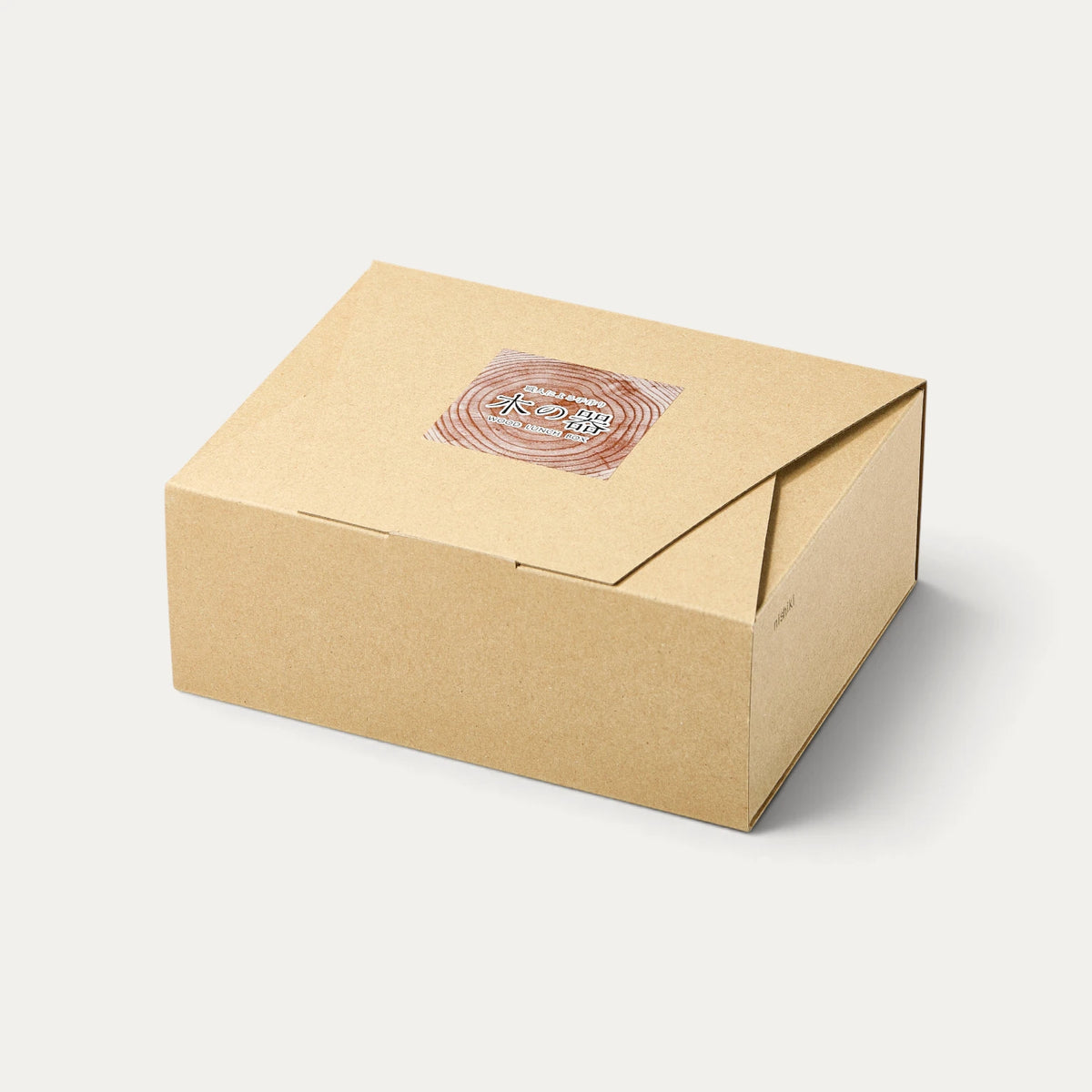 Lacquered cedar wood bento box with Hokusai pattern, 700 ml, 180*135*68 mm