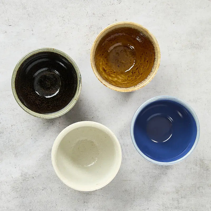 Set mit 4 Teetassen φ 7,6 cm, verschiedene Farben