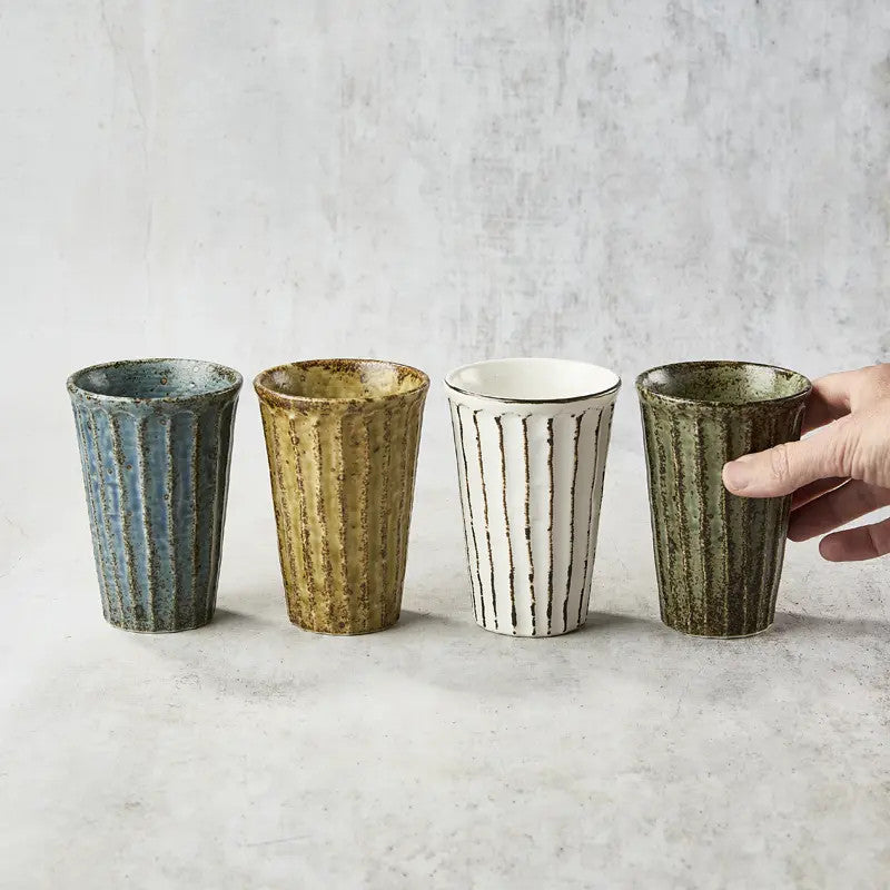 4 olutlasin setti, Shinogi-kuvio, 300 ml, φ8.5×12㎝ 