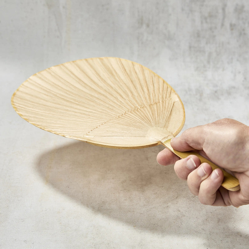 Barbecue-Fächer Shibu-uchiwa oval