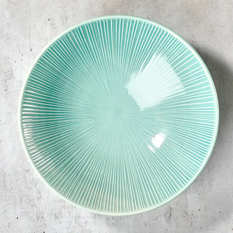 Japanese Udon/Somen Plate – Porcelain 21.4cm – Membachi