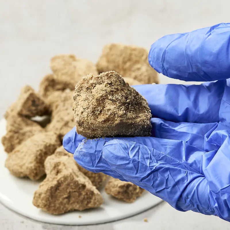 Raw black cane sugar in pieces from HATERUMA 1 kg