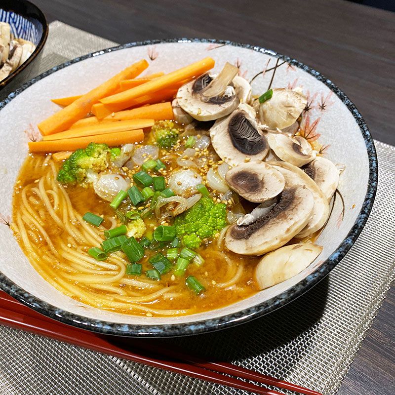 Ramen vegano y su caldo de miso