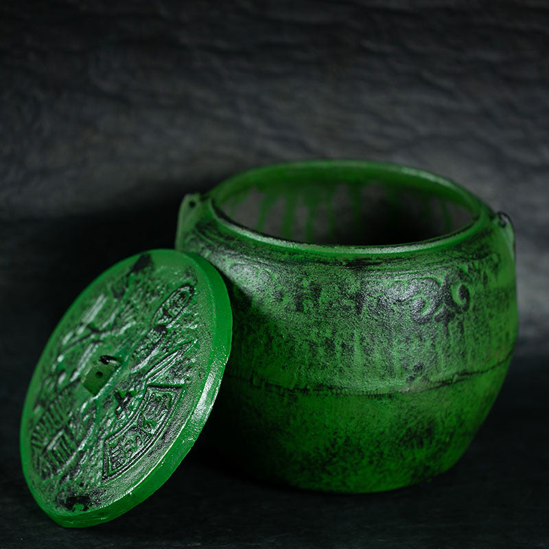 Cast iron jar for charcoal extinguishing