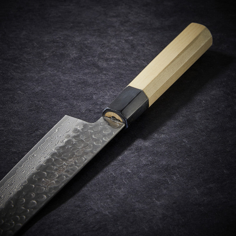 Chef knife Damascus blade 45 hammered layers 240 mm