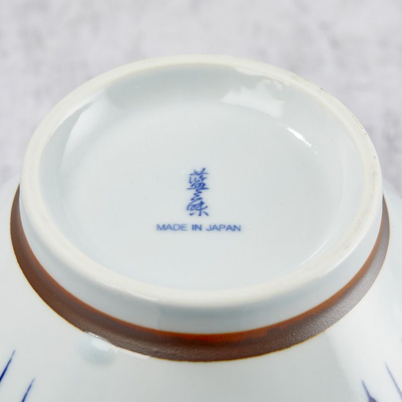 Rāmen bowl, Minoyaki porcelain, FUKIZUMITOKUSA pattern