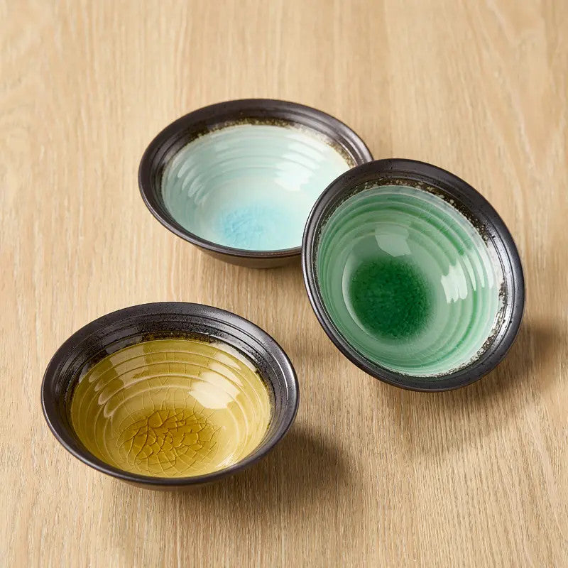 Mini-Schüssel aus Keramik und emailliertem Glas 
