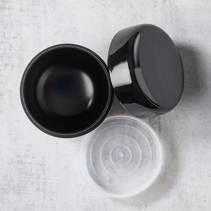 Natsume matcha tea caddy ø 5.4 cm, height 5.4 cm, black pattern 