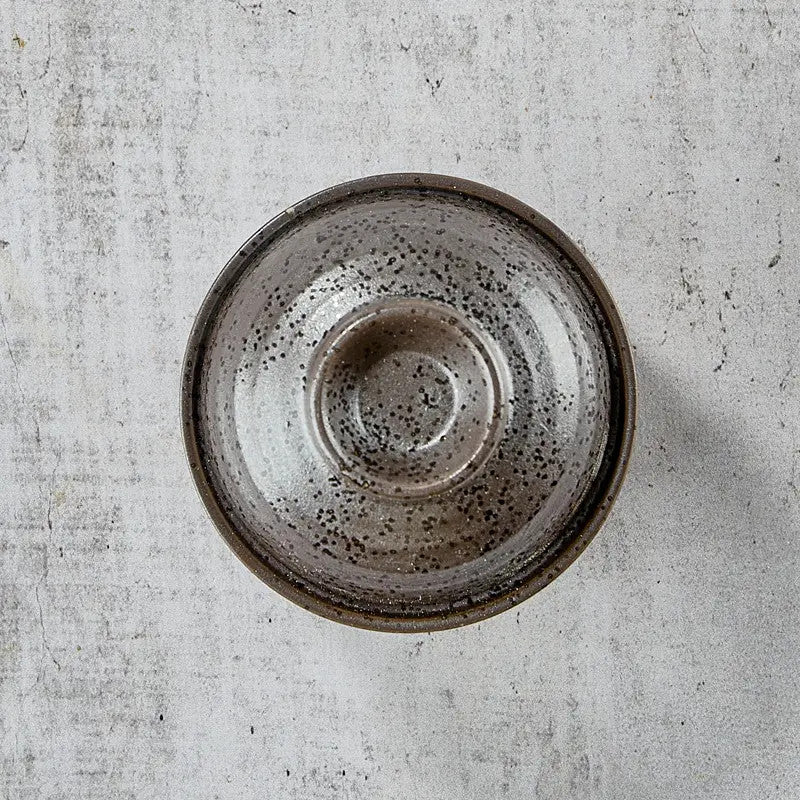 Chawan-mushi bowl, black glaze pattern, 145 ml