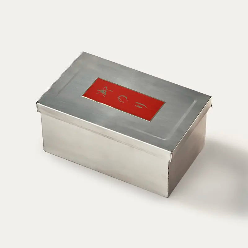 Contenitore in acciaio inox per fogli di nori con cerniere