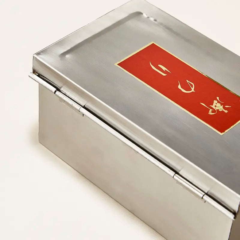 Contenitore in acciaio inox per fogli di nori con cerniere