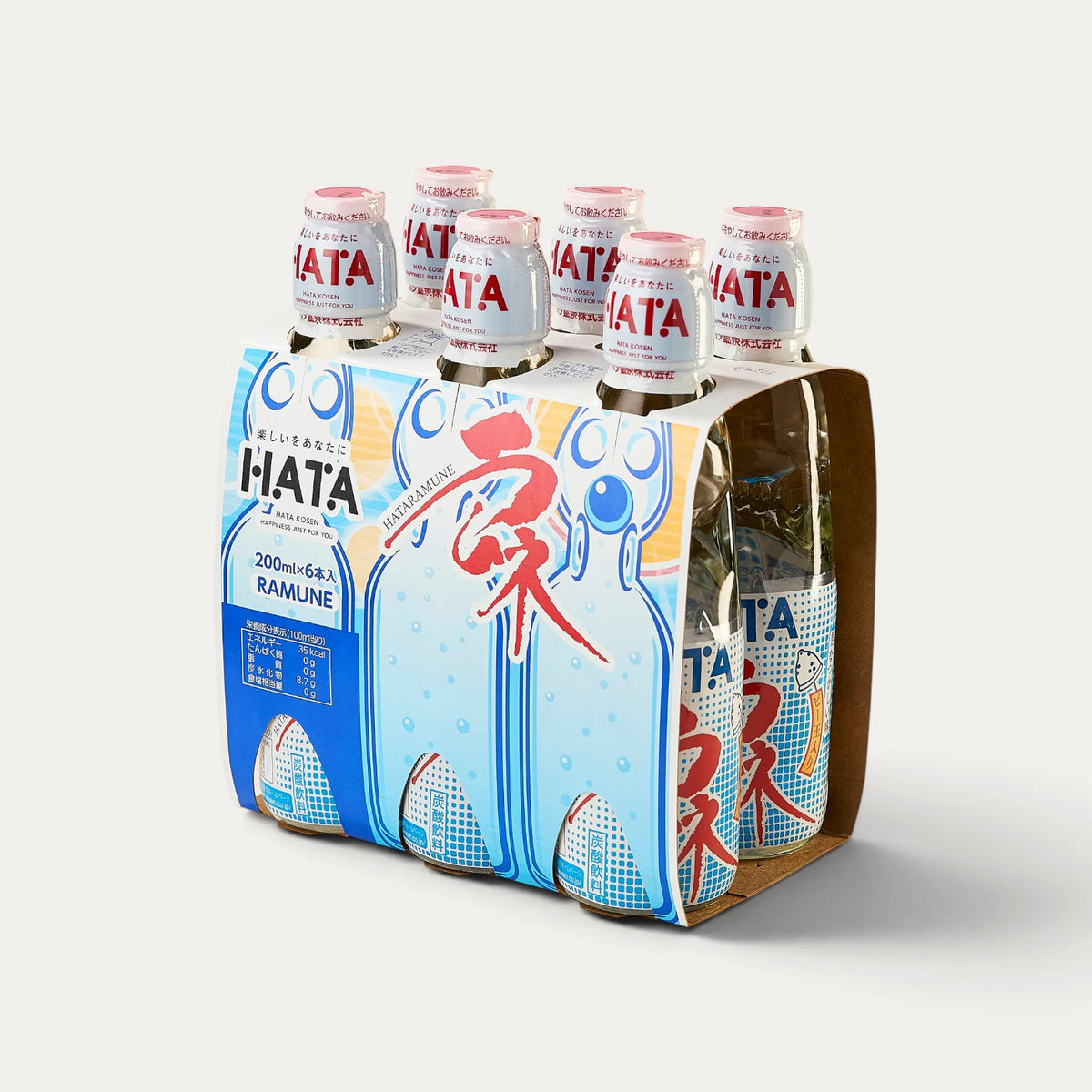 Limonade HATA RAMUNE authentique, pack de 6 x 200 ml