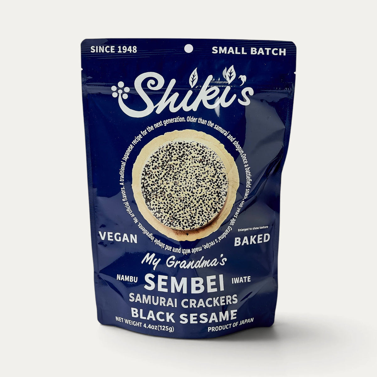 Nambu sembei Shiki’s com sésamo preto - 125 g