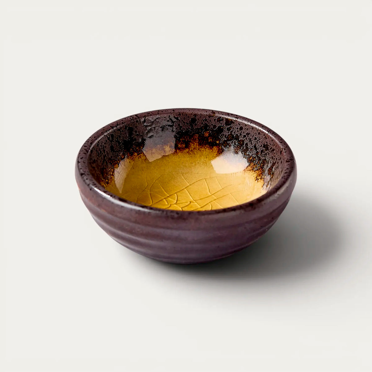 Coupelle céramique et verre émaillé - Ambre