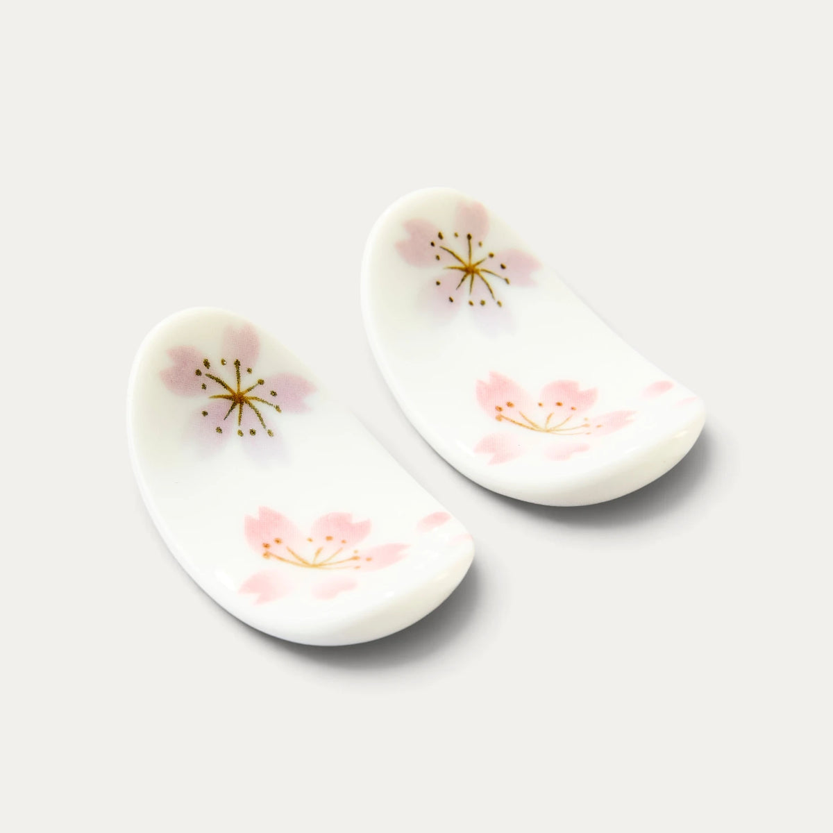 Set aus 2 Paar Essstäbchen und 2 Essstäbchenbänken