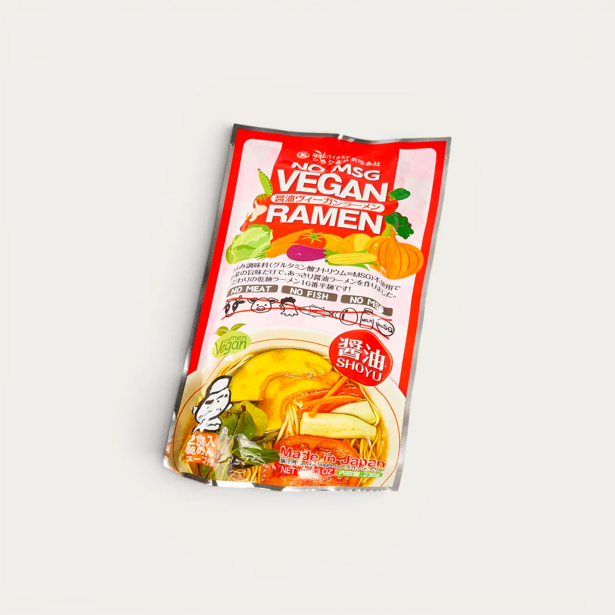 Ramen vegan et son bouillon à la sauce soja - 236g