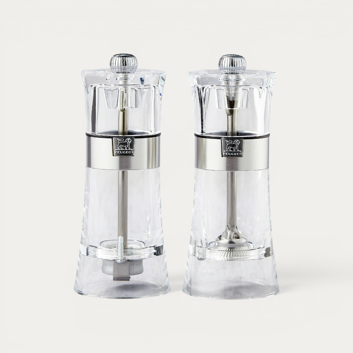 Duos de Moulins Poivre/Sel 14cm Transparent
