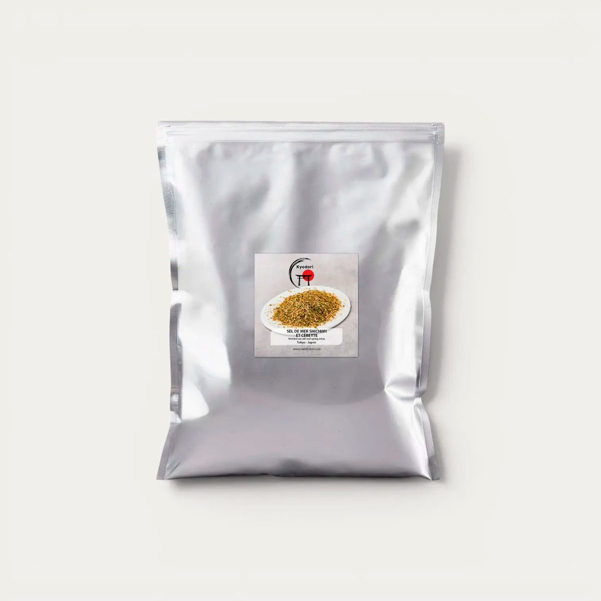 Sal marinho com shichimi e cebolinha