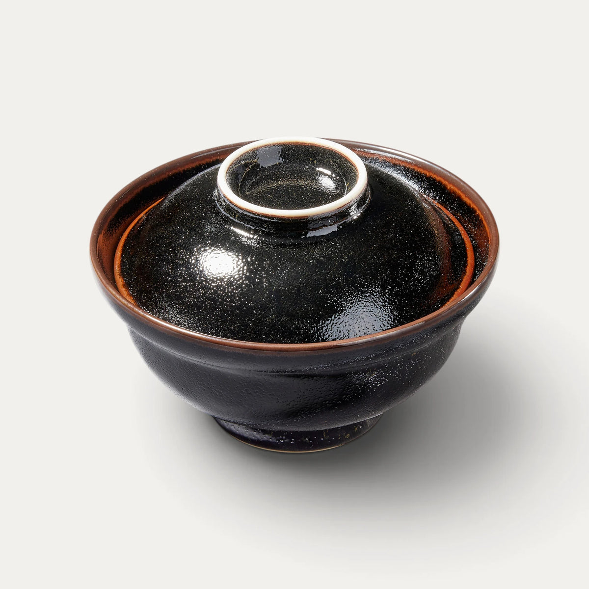 Donburi bowl (unagi, katsu-don), yuzu-tenmoku design